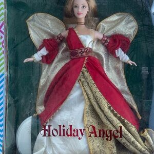 Barbie Holiday Angel Doll in Red and Gold